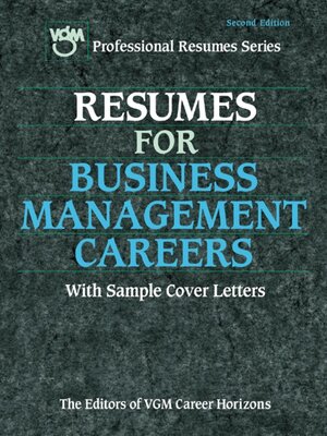cover image of Resumes for Business Management Careers